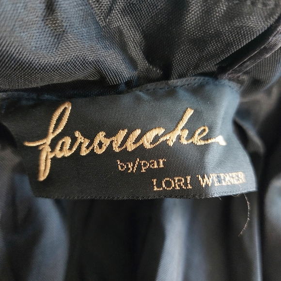 Black Velvet Slip Dress with Side Slit. Size 8 - Picture 8 of 8